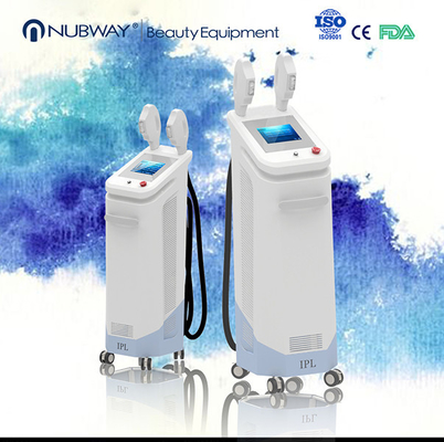 3000W 痛みのない 2 ハンドル SHR IPL の毛の取り外し機械ドイツ強力なランプ