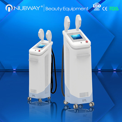 3000W 痛みのない 2 ハンドル SHR IPL の毛の取り外し機械ドイツ強力なランプ